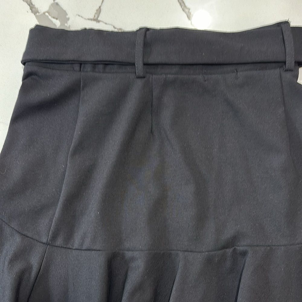 Originality | Women’s Black Belted Fit and Flare Mini Skirt - Picture 9 of 13